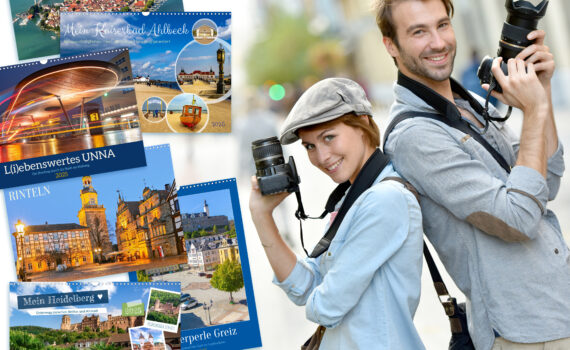 Klein- und Mittelstädte bis 100.00 Einwohner sind gefragt beim Calvendo Regio-Award. Collage: Calvendo